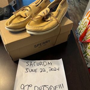 Sperry Men's Hommes Boat Shoes US13 Whisper Yellow